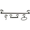 image:imageKingston BAK1111478C Bar Bathroom Accessory Set Polished ChromeMatte Black