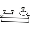 image:imageKingston BAK111348C Towel Bar Bathroom Accessory Set Polished ChromeMatte Black