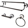 image:imageKingston BAK111348C Towel Bar Bathroom Accessory Set Polished ChromeOil Rubbed Bronze
