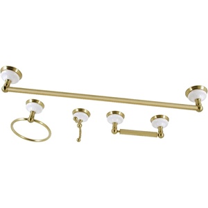 image:imageKingston BAK1111478C Bar Bathroom Accessory Set Polished ChromeBrushed Brass