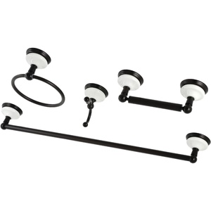 image:imageKingston BAK1111478C Bar Bathroom Accessory Set Polished ChromeOil Rubbed Bronze