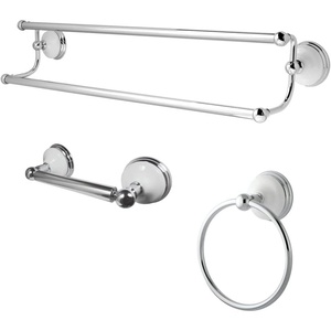 image:imageKingston BAK111348C Towel Bar Bathroom Accessory Set Polished ChromePolished Chrome