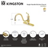 image:imageKingston KS1572BLLS Heritage SingleHandle Kitchen Faucet Polished BrassPolished Brass