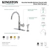image:imageKingston KS2433RKX SingleHandle Kitchen Faucet Antique BrassBrushed Brass