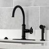 image:imageKingston KS2433RKX SingleHandle Kitchen Faucet Antique BrassMatte Black