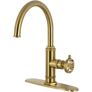image:imageKingston KS2433RKX SingleHandle Kitchen Faucet Antique BrassBrushed Brass