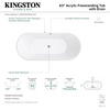 image:imageKingston VTOV633024 Oval Double Ended Freestanding Tub Glossy White