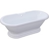 image:imageVTPE672824PBA Kingston Brass 67Inch Acrylic Double Ended PedestalTub No FaucetDrillings Glossy White