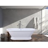 image:imageVTPE672824PBA Kingston Brass 67Inch Acrylic Double Ended PedestalTub No FaucetDrillings Glossy White