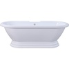 image:imageVTPE672824PBA Kingston Brass 67Inch Acrylic Double Ended PedestalTub No FaucetDrillings Glossy White