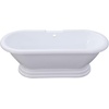 image:imageVTPE672824PBA Kingston Brass 67Inch Acrylic Double Ended PedestalTub No FaucetDrillings Glossy White