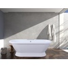 image:imageVTPE672824PBA Kingston Brass 67Inch Acrylic Double Ended PedestalTub No FaucetDrillings Glossy White
