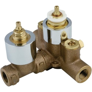 image:imageKingston Brass KS36350V Thermostatic Valve With Volume Control Oil Rubbed BronzePolished Chrome