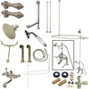 image:imageKingston Brass CCK1178DAL VintageAqua Eden 7Inch Center Clawfoot Tub Fixture with Shower Riser Package Combo Brushed NickelBrushed Nickel